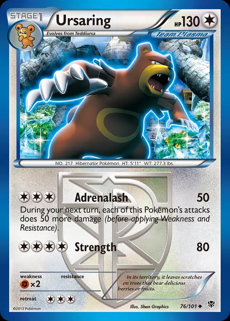 Ursaring — Plasma Blast 76 Pokémon card