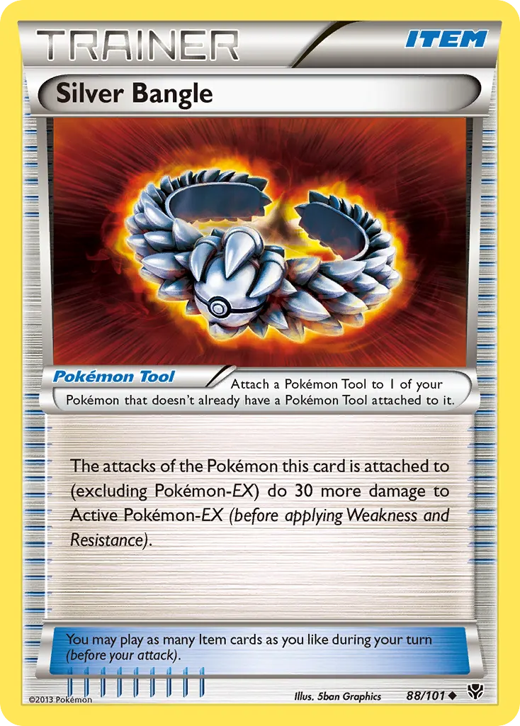 Silver Bangle — Plasma Blast 88 Pokémon card