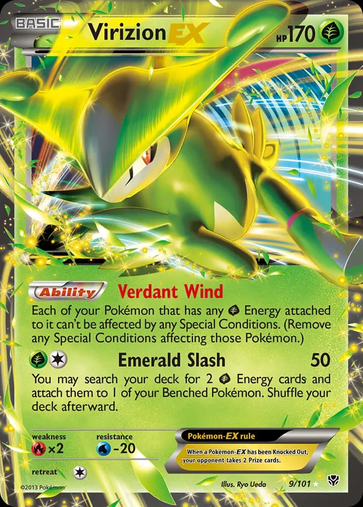 Virizion-EX — Plasma Blast 9 Pokémon card