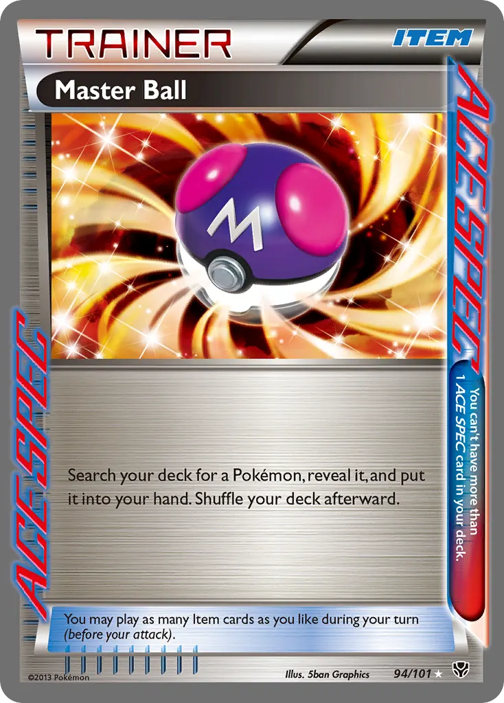Master Ball — Plasma Blast 94 Pokémon card
