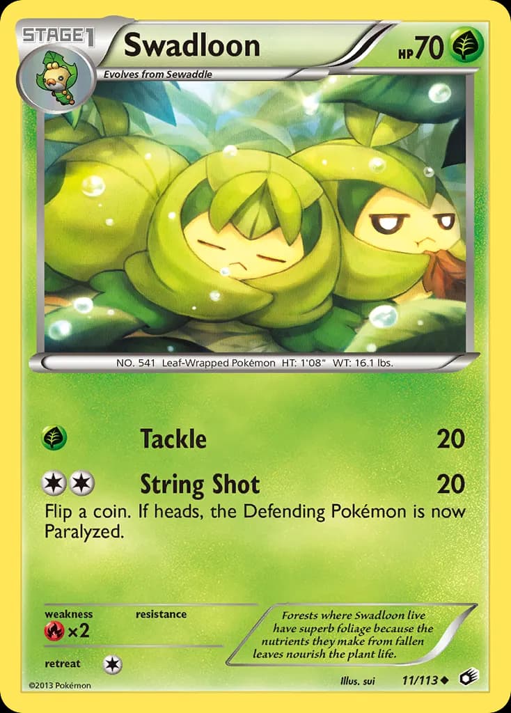 Swadloon — Legendary Treasures 11 Pokémon card