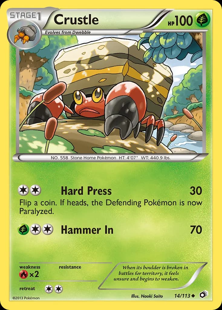 Crustle — Legendary Treasures 14 Pokémon card
