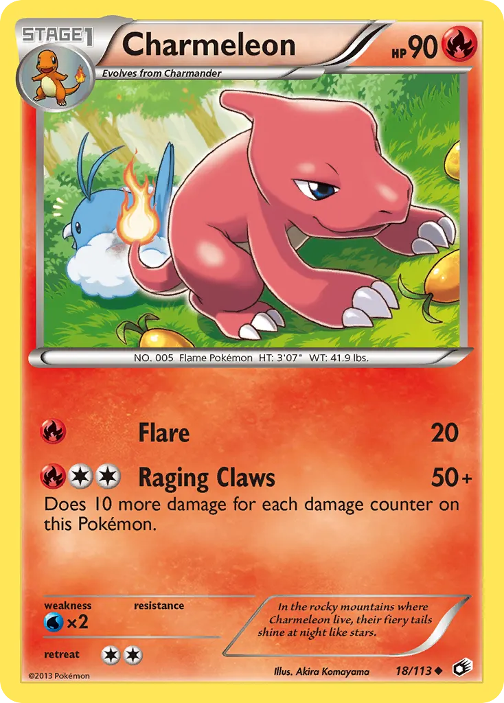 Charmeleon — Legendary Treasures 18 Pokémon card