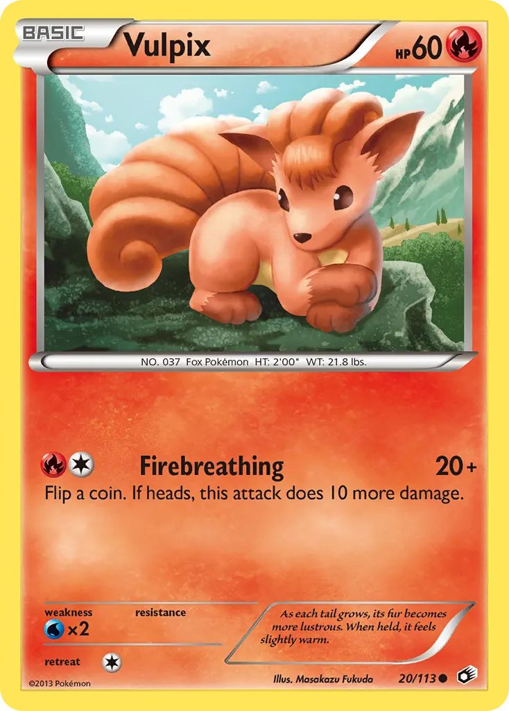 Vulpix — Legendary Treasures 20 Pokémon card