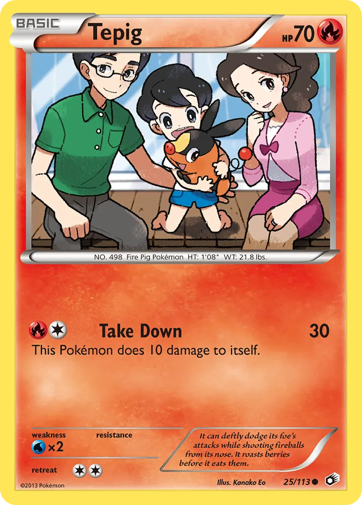Tepig — Legendary Treasures 25 Pokémon card