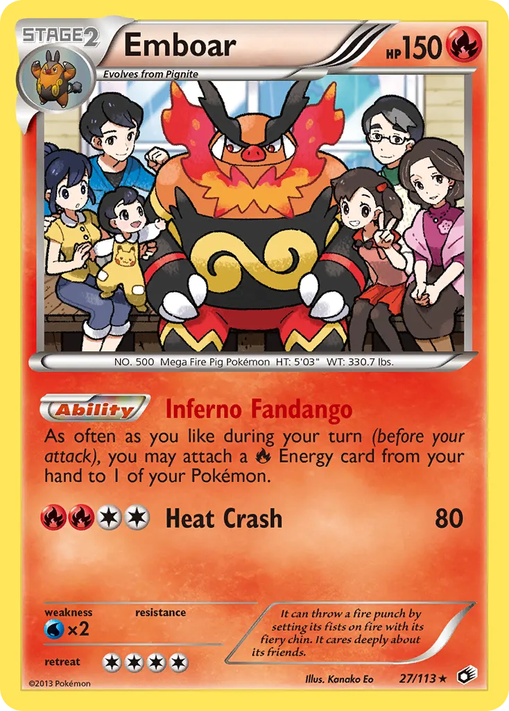 Emboar — Legendary Treasures 27 Pokémon card