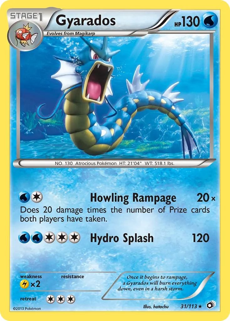 Gyarados — Legendary Treasures 31 Pokémon card