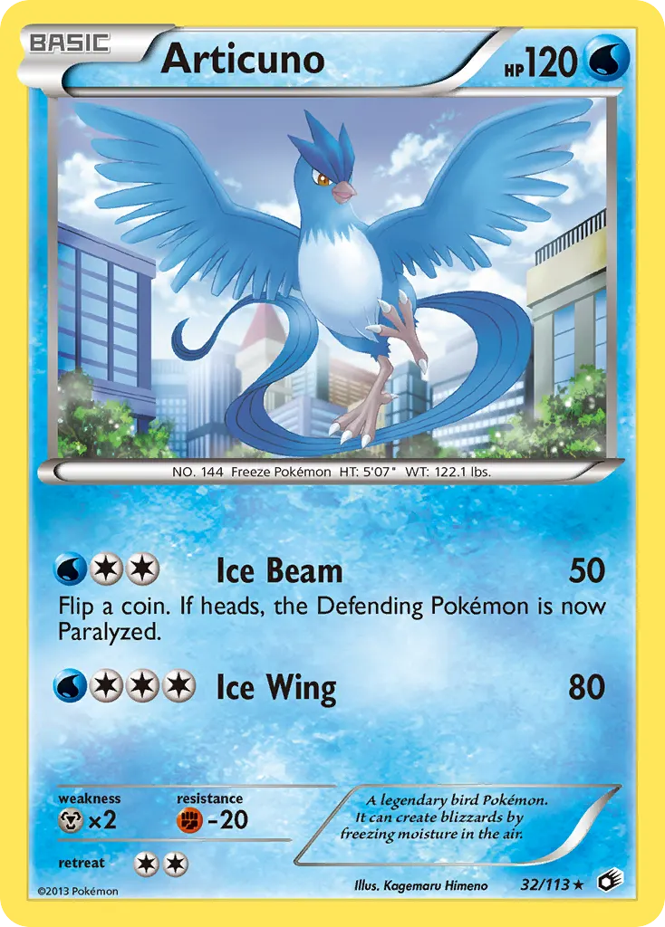 Articuno — Legendary Treasures 32 Pokémon card