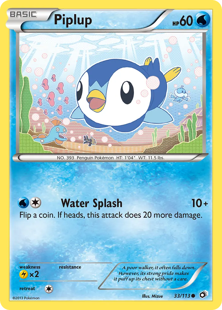 Piplup — Legendary Treasures 33 Pokémon card