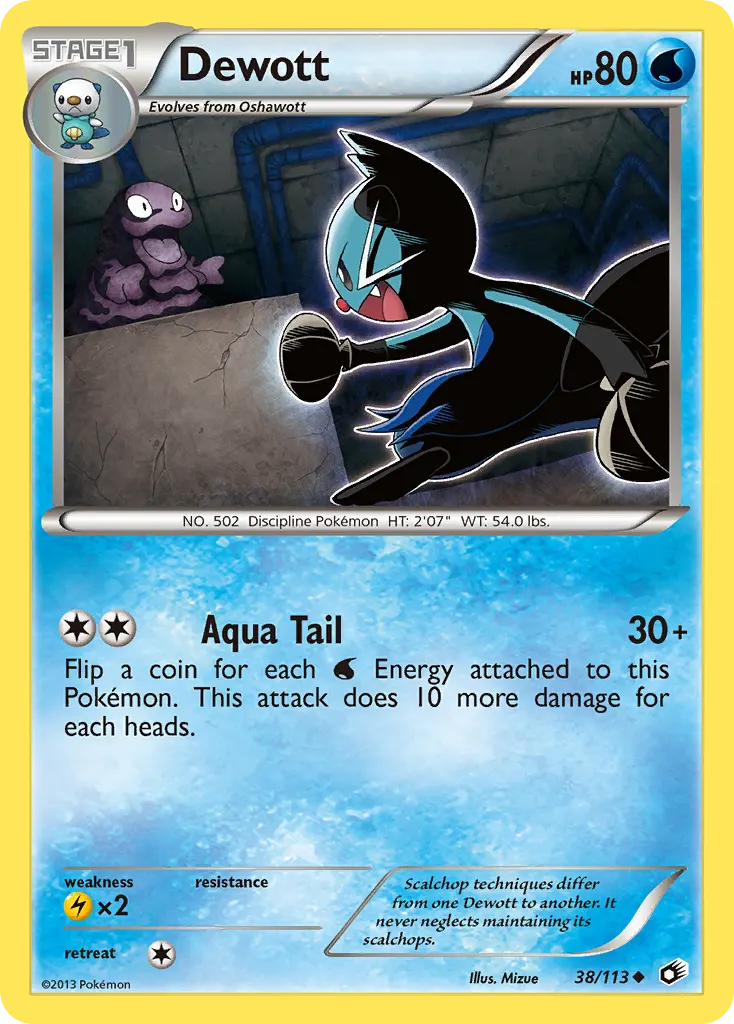 Dewott — Legendary Treasures 38 Pokémon card