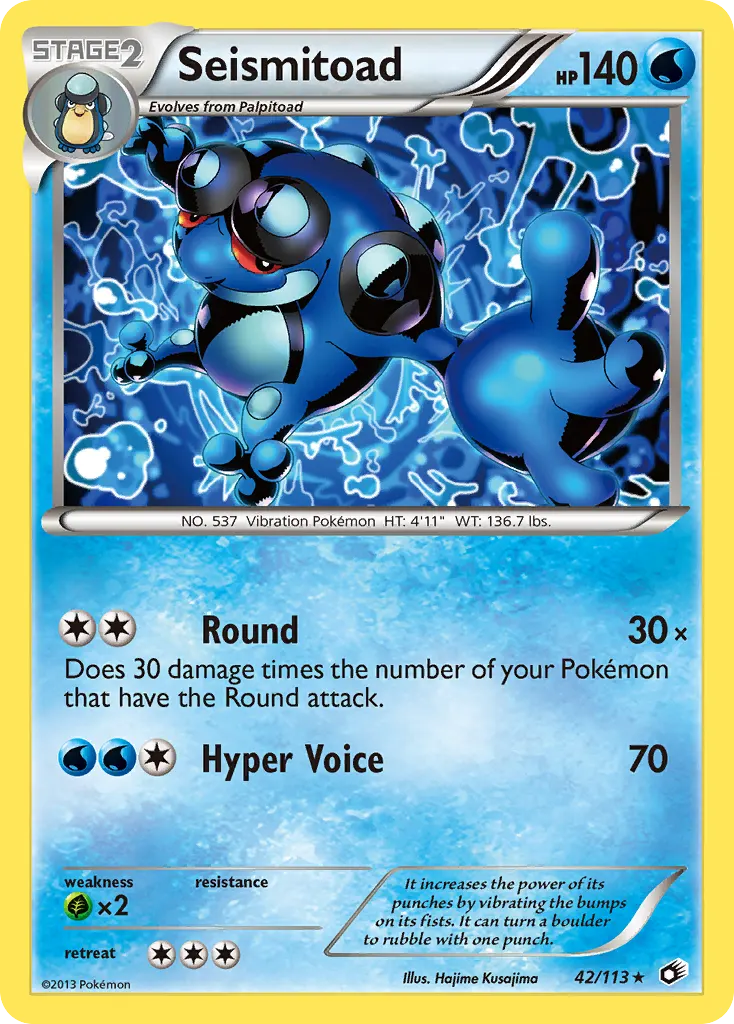 Seismitoad — Legendary Treasures 42 Pokémon card