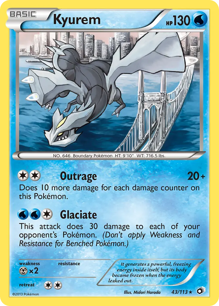 Kyurem — Legendary Treasures 43 Pokémon card