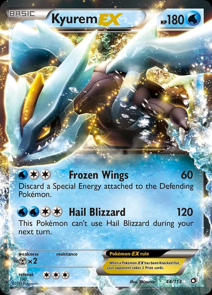 Kyurem-EX — Legendary Treasures 44 Pokémon card