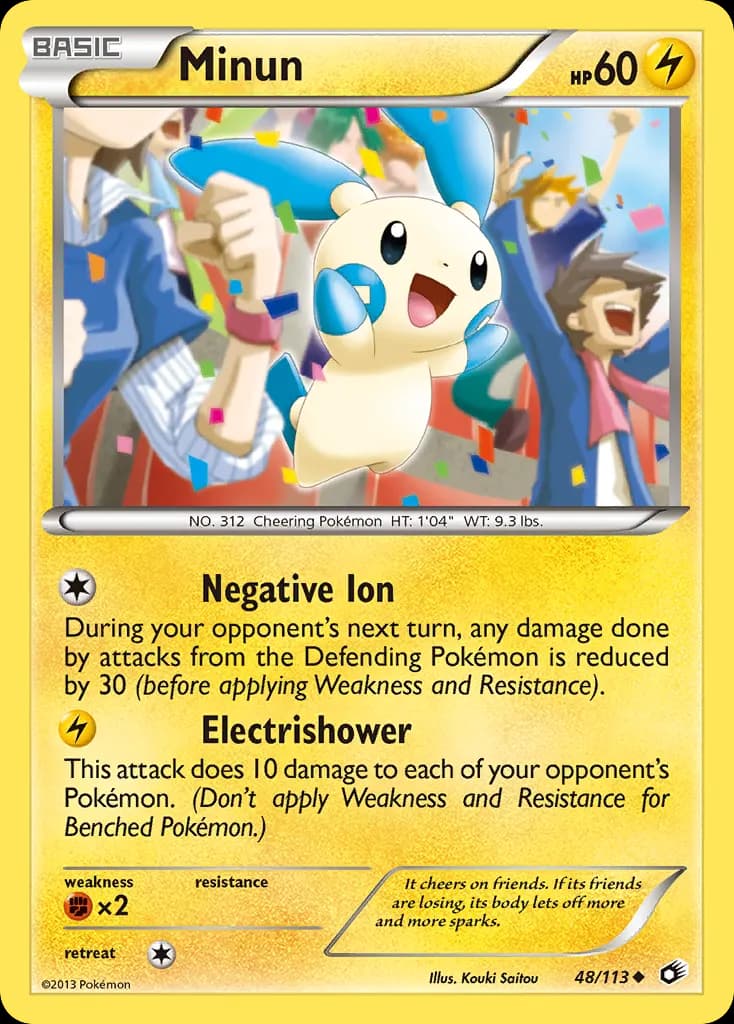 Minun — Legendary Treasures 48 Pokémon card