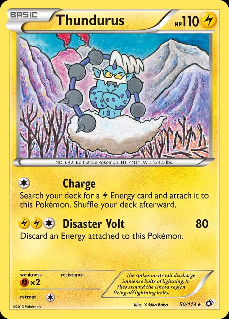 Thundurus — Legendary Treasures 50 Pokémon card