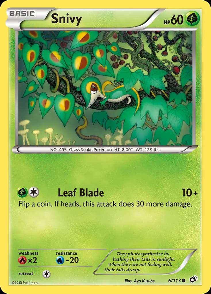 Snivy — Legendary Treasures 6 Pokémon card