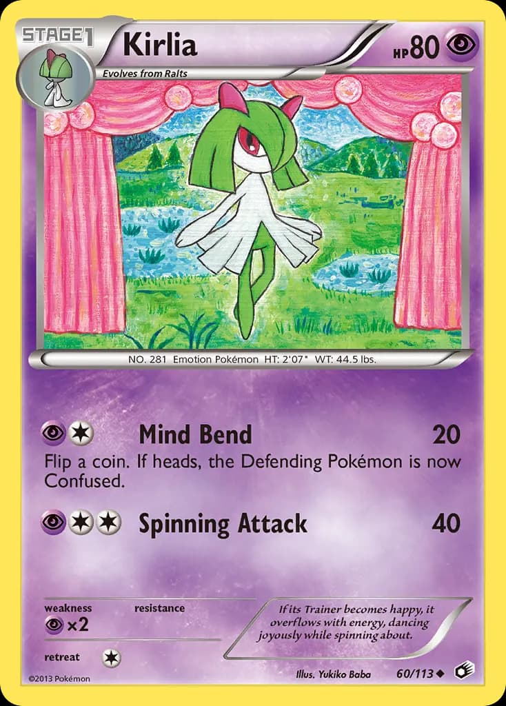 Kirlia — Legendary Treasures 60 Pokémon card