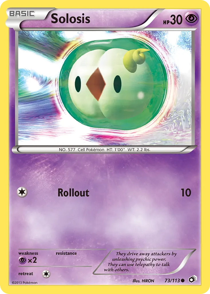 Solosis — Legendary Treasures 73 Pokémon card