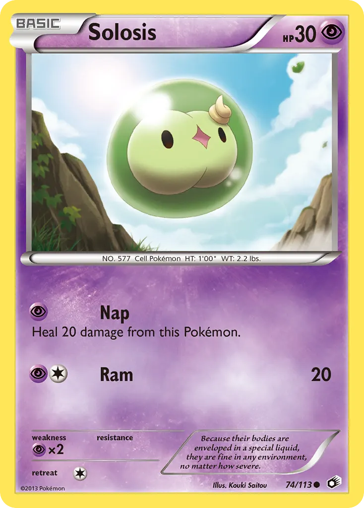 Solosis — Legendary Treasures 74 Pokémon card