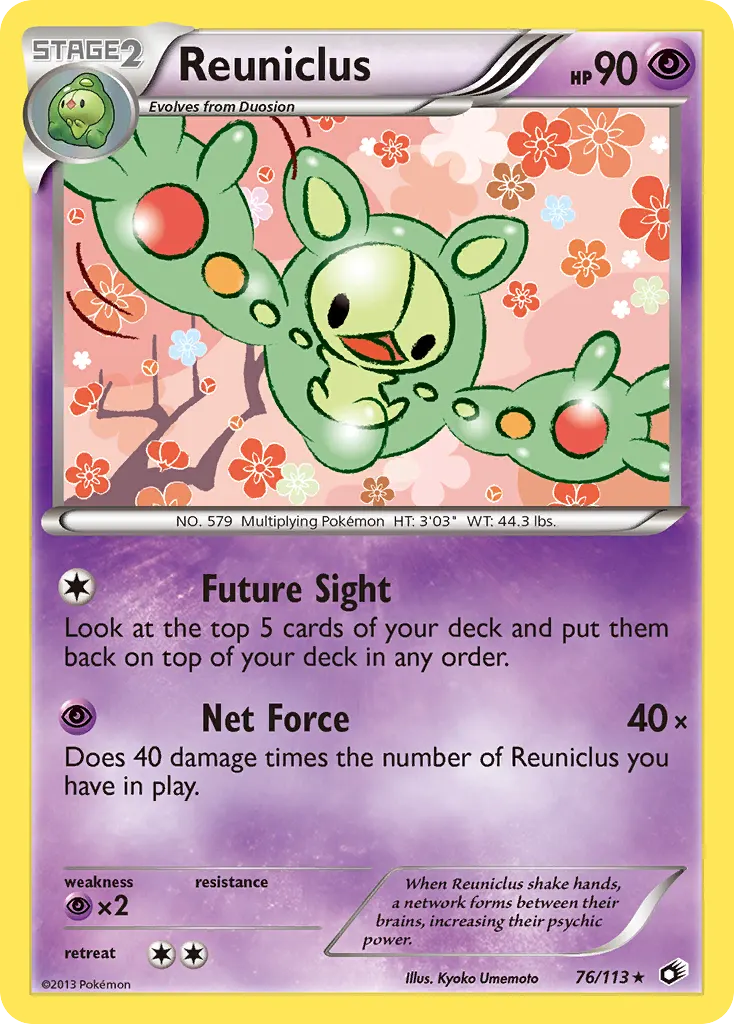 Reuniclus — Legendary Treasures 76 Pokémon card