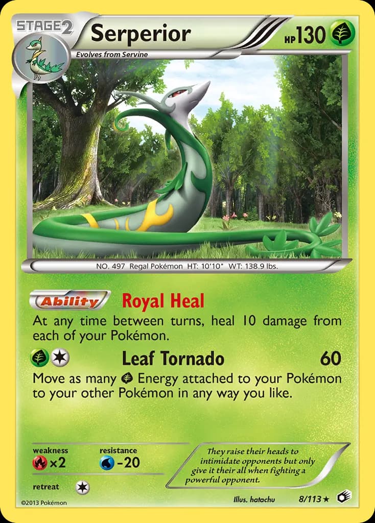 Serperior — Legendary Treasures 8 Pokémon card