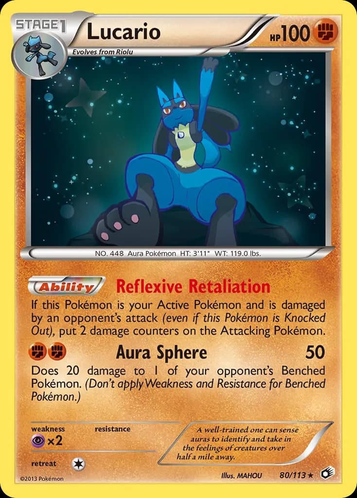 Lucario — Legendary Treasures 80 Pokémon card