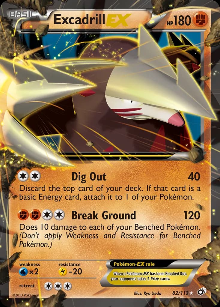Excadrill-EX — Legendary Treasures 82 Pokémon card