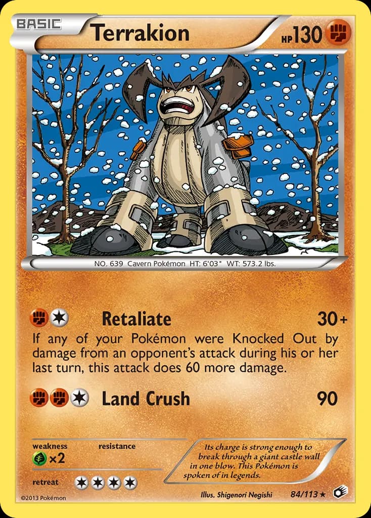 Terrakion — Legendary Treasures 84 Pokémon card