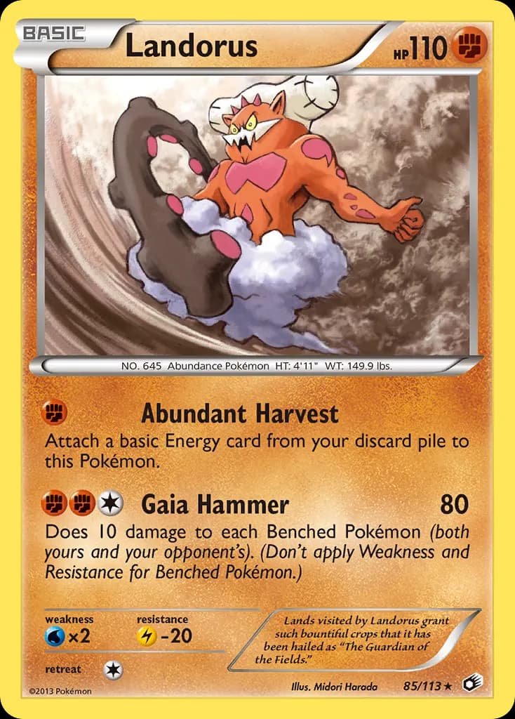 Landorus — Legendary Treasures 85 Pokémon card