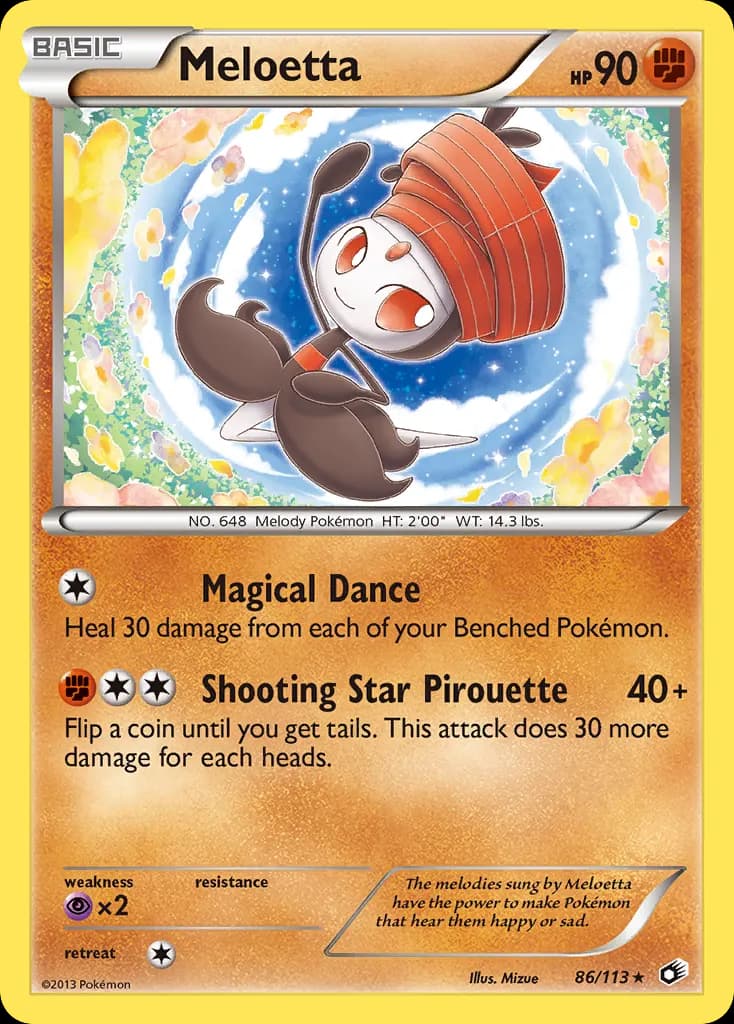 Meloetta — Legendary Treasures 86 Pokémon card