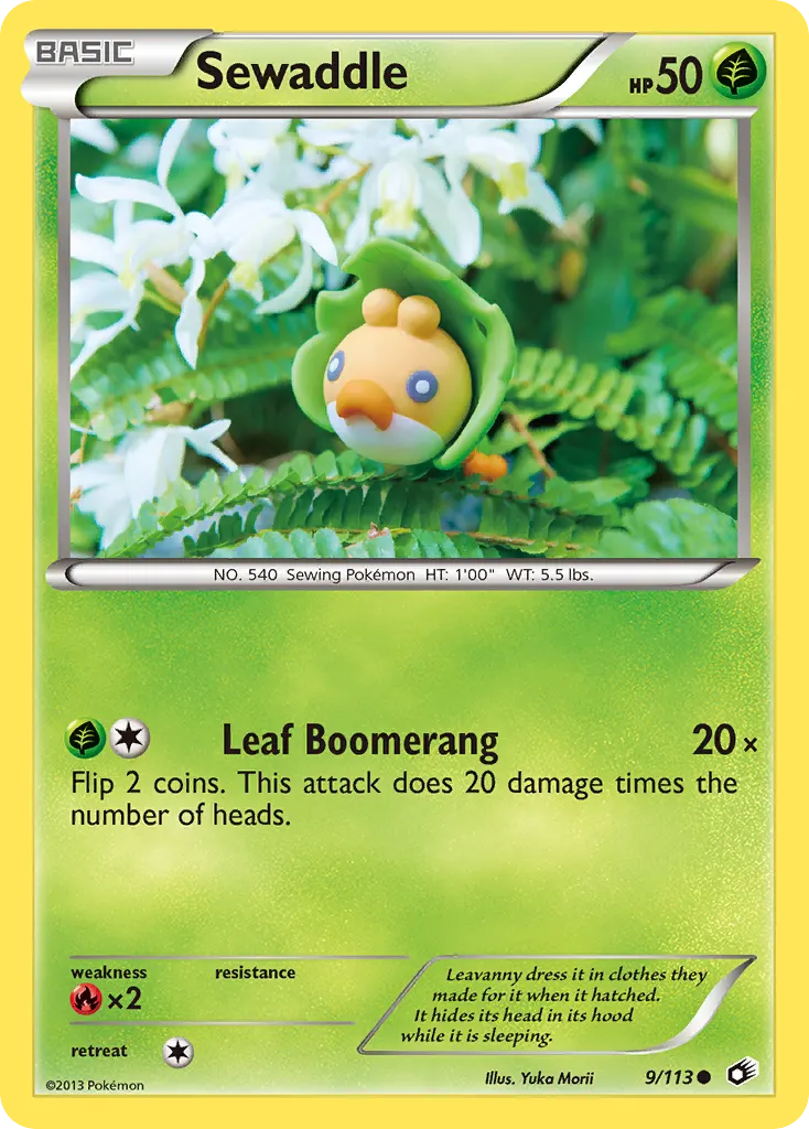 Sewaddle — Legendary Treasures 9 Pokémon card