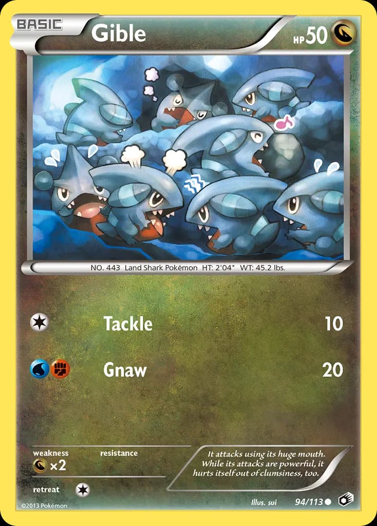Gible — Legendary Treasures 94 Pokémon card