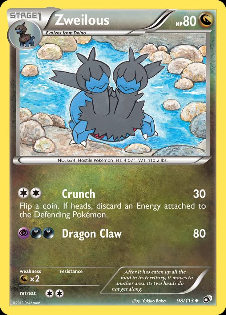 Zweilous — Legendary Treasures 98 Pokémon card