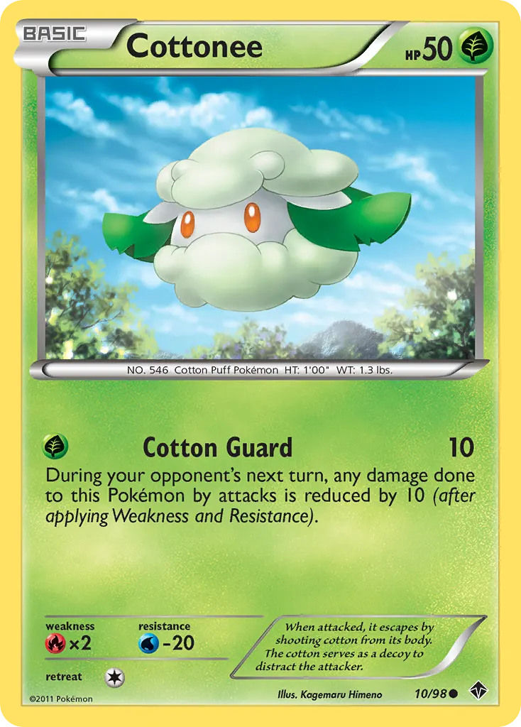 Cottonee — Emerging Powers 10 Pokémon card