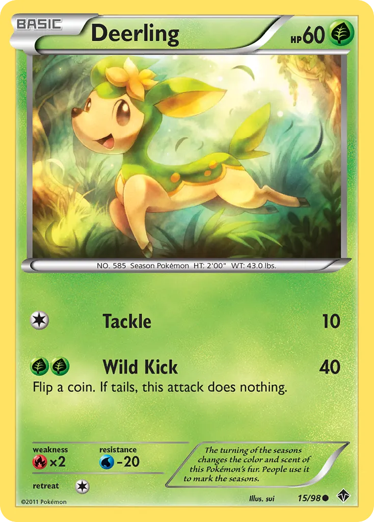 Deerling — Emerging Powers 15 Pokémon card