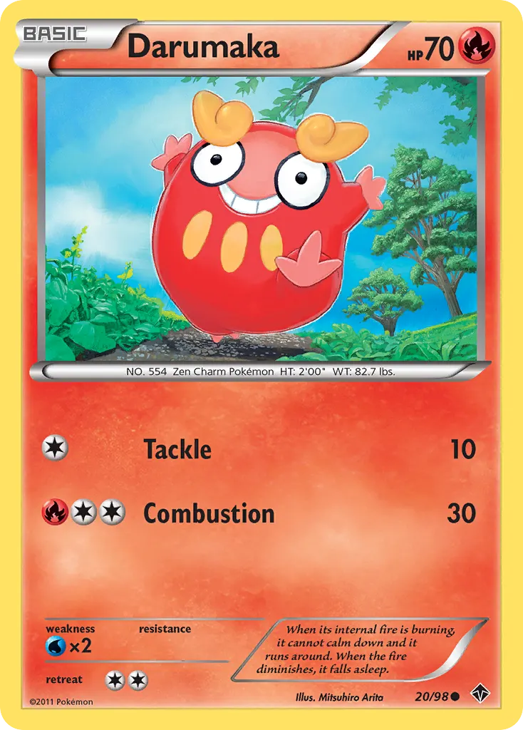 Darumaka — Emerging Powers 20 Pokémon card