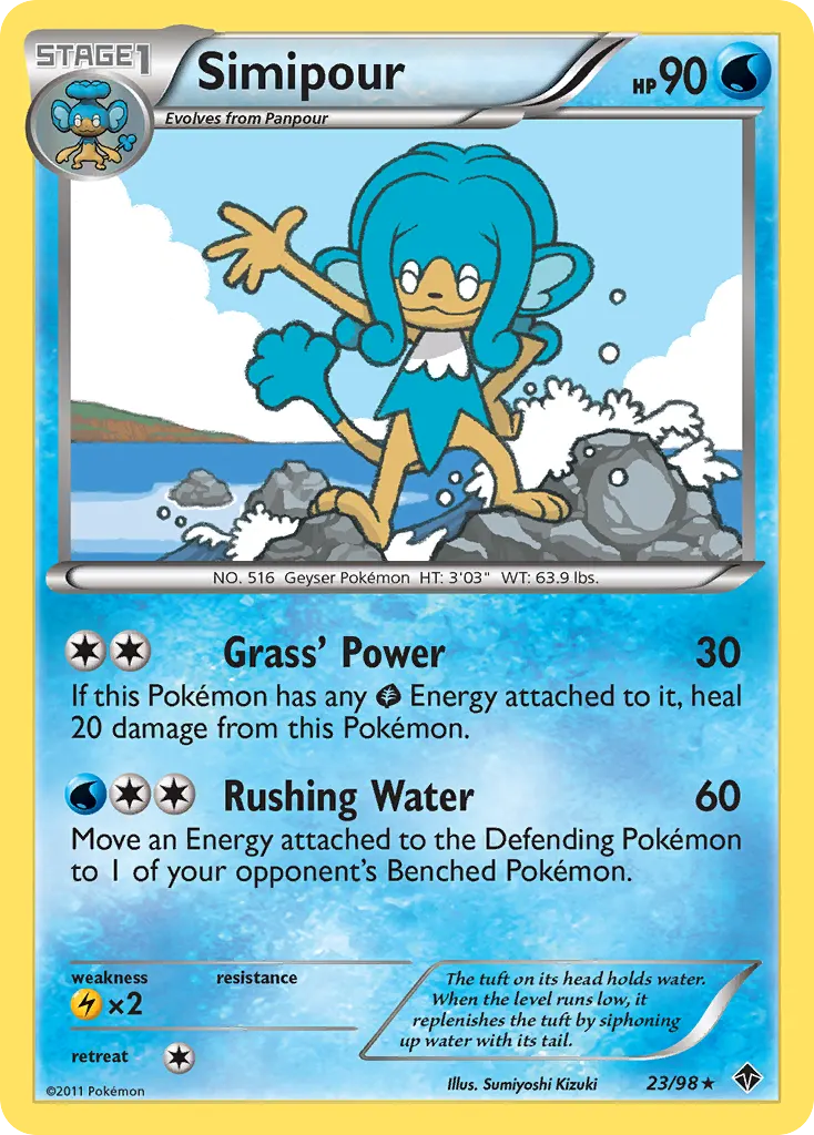 Simipour — Emerging Powers 23 Pokémon card