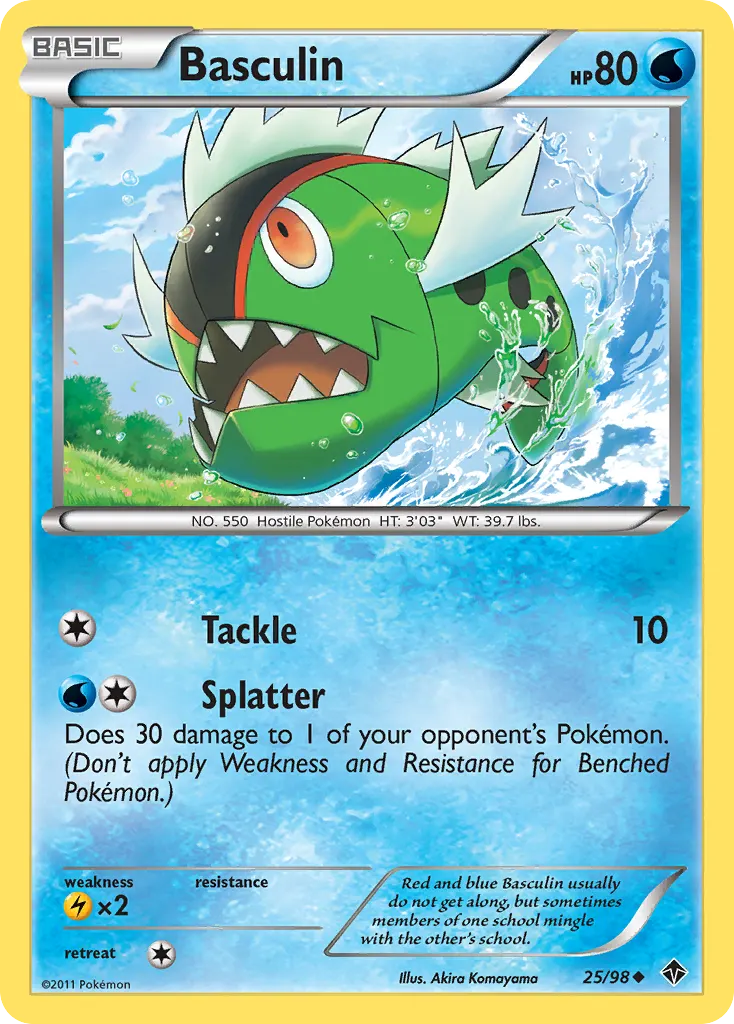 Basculin — Emerging Powers 25 Pokémon card