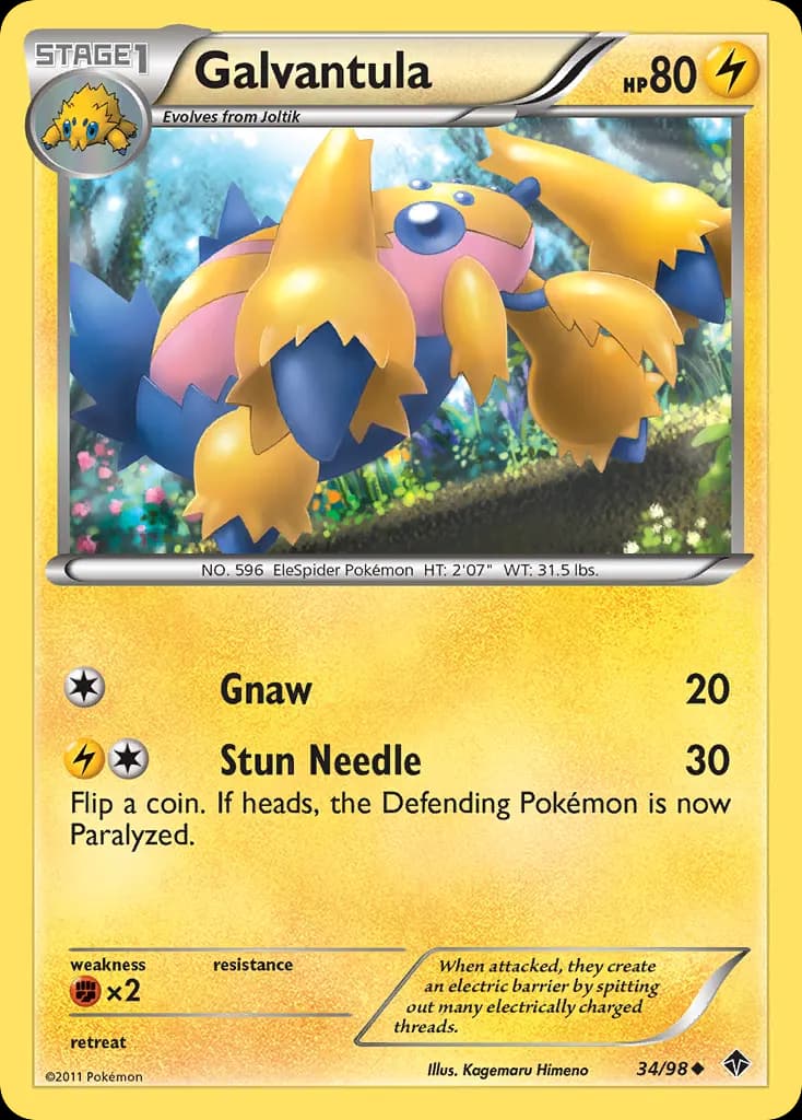 Galvantula — Emerging Powers 34 Pokémon card