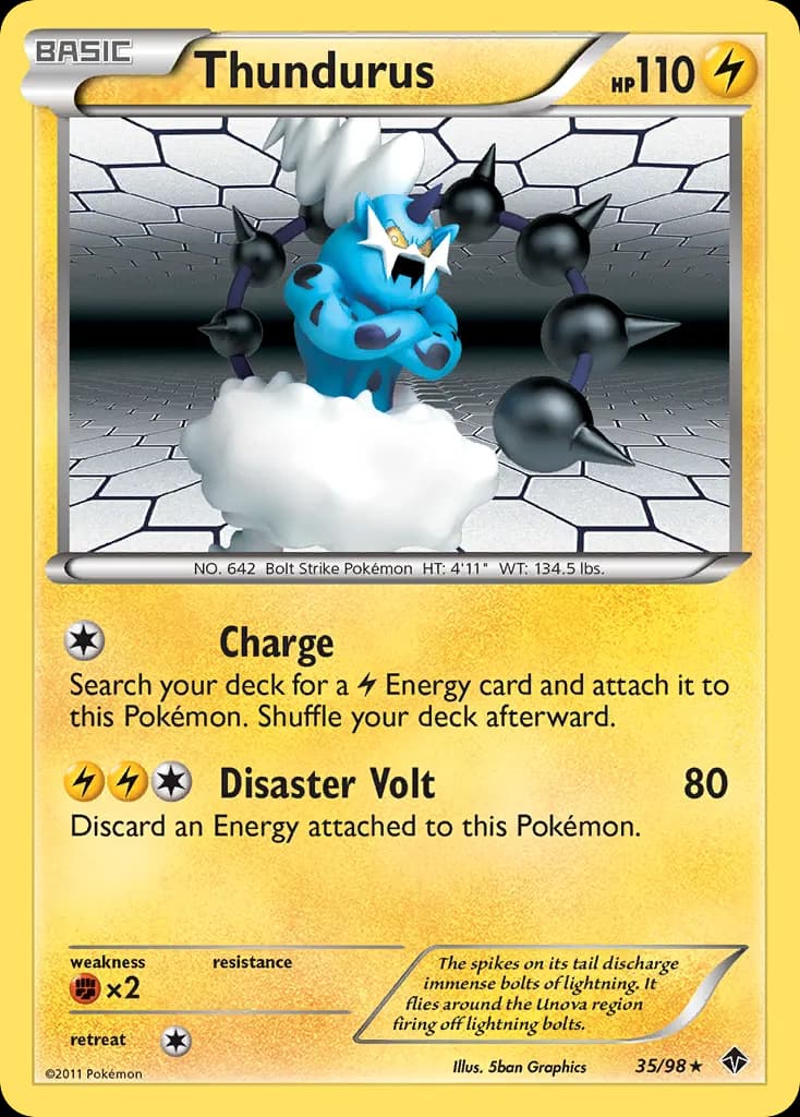Thundurus — Emerging Powers 35 Pokémon card