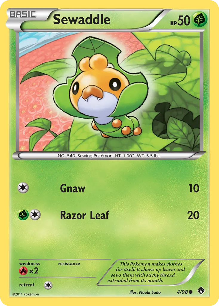 Sewaddle — Emerging Powers 4 Pokémon card