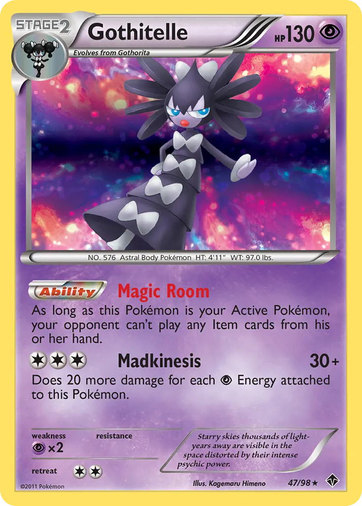 Gothitelle — Emerging Powers 47 Pokémon card