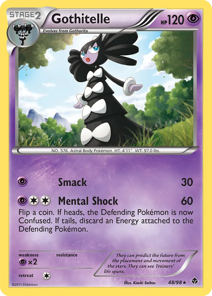 Gothitelle — Emerging Powers 48 Pokémon card