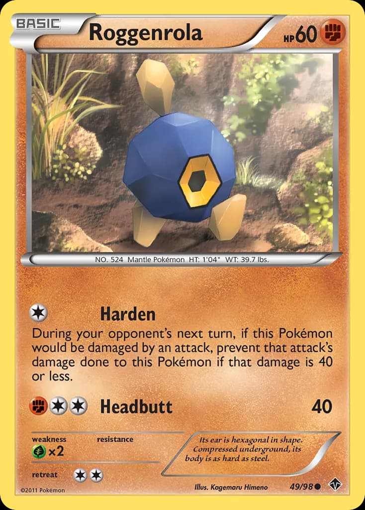 Roggenrola — Emerging Powers 49 Pokémon card