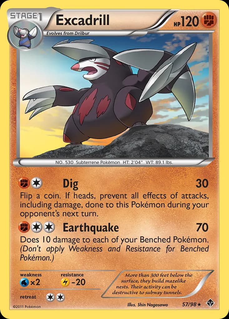 Excadrill — Emerging Powers 57 Pokémon card
