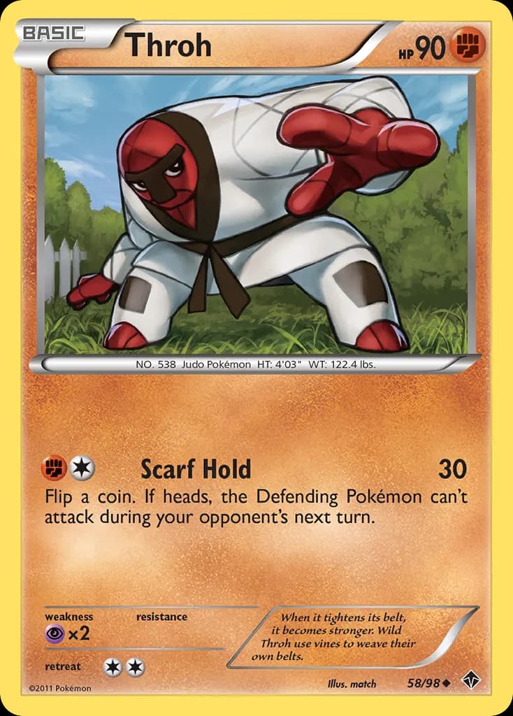 Throh — Emerging Powers 58 Pokémon card
