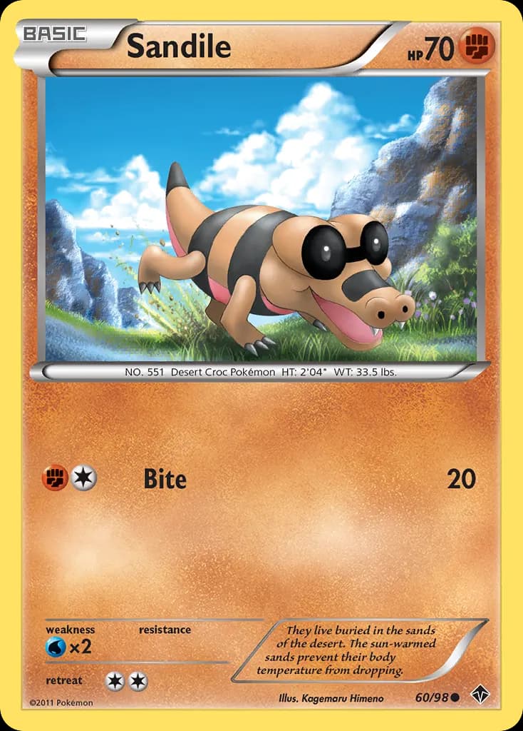 Sandile — Emerging Powers 60 Pokémon card