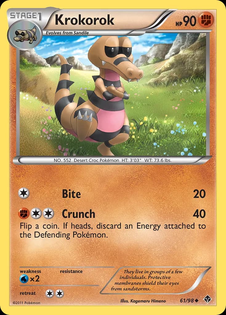 Krokorok — Emerging Powers 61 Pokémon card