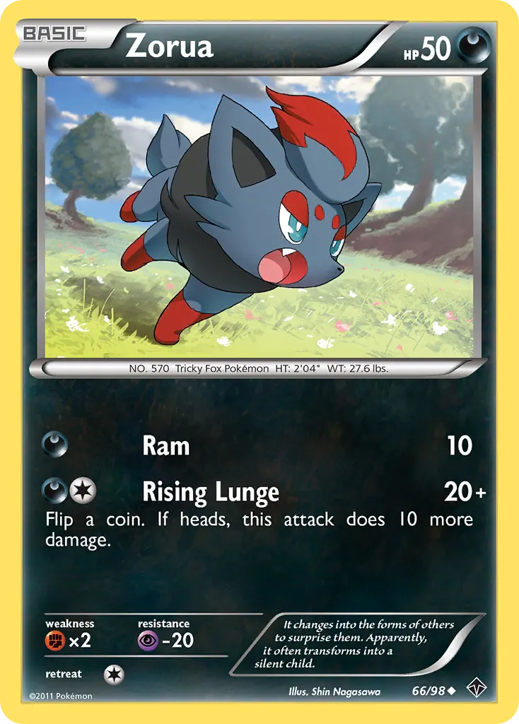 Zorua — Emerging Powers 66 Pokémon card