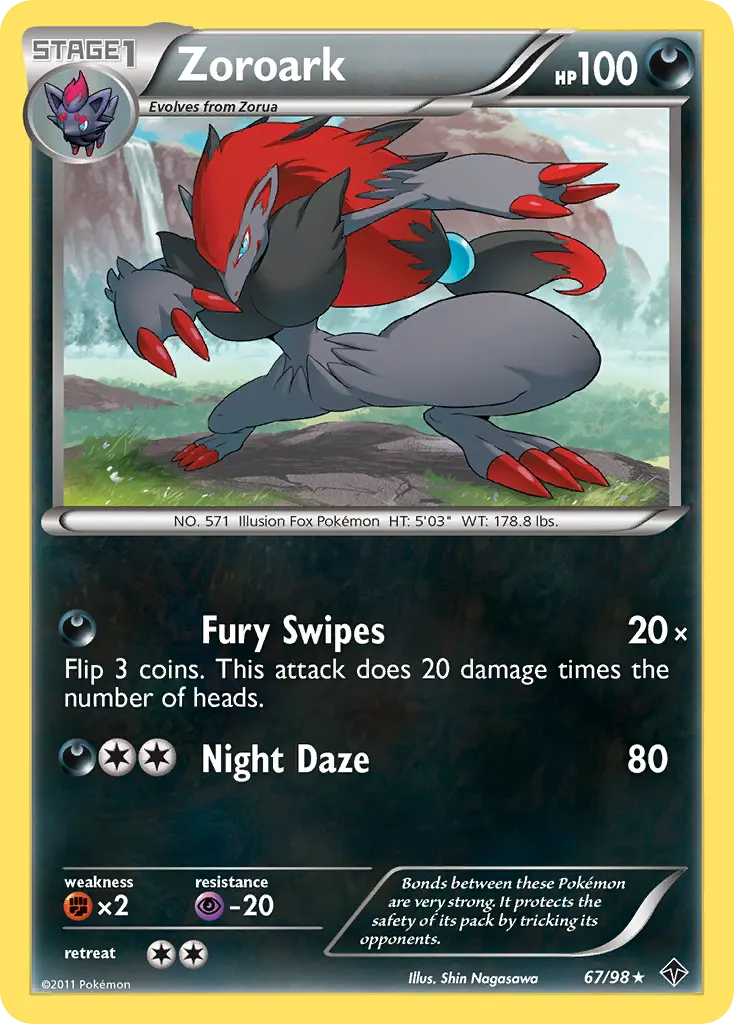 Zoroark — Emerging Powers 67 Pokémon card